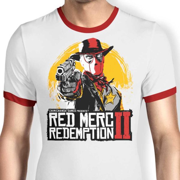 Red Merc Redemption - Ringer T-Shirt For Discount - Image 3