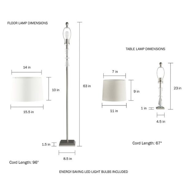 Liberatore Floor & Table Lamp Set AS IS (LW249) For Cheap - Image 2