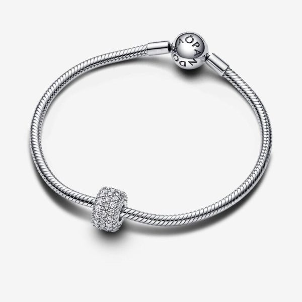 PANDORA : Sparkling Pavé Triple-row Charm Fashion - Image 4