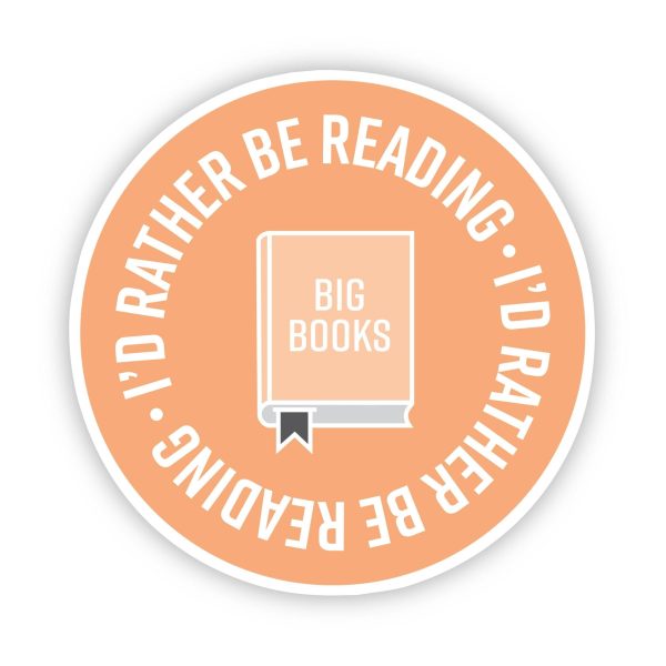 I d Rather be Reading Orange Sticker Cheap
